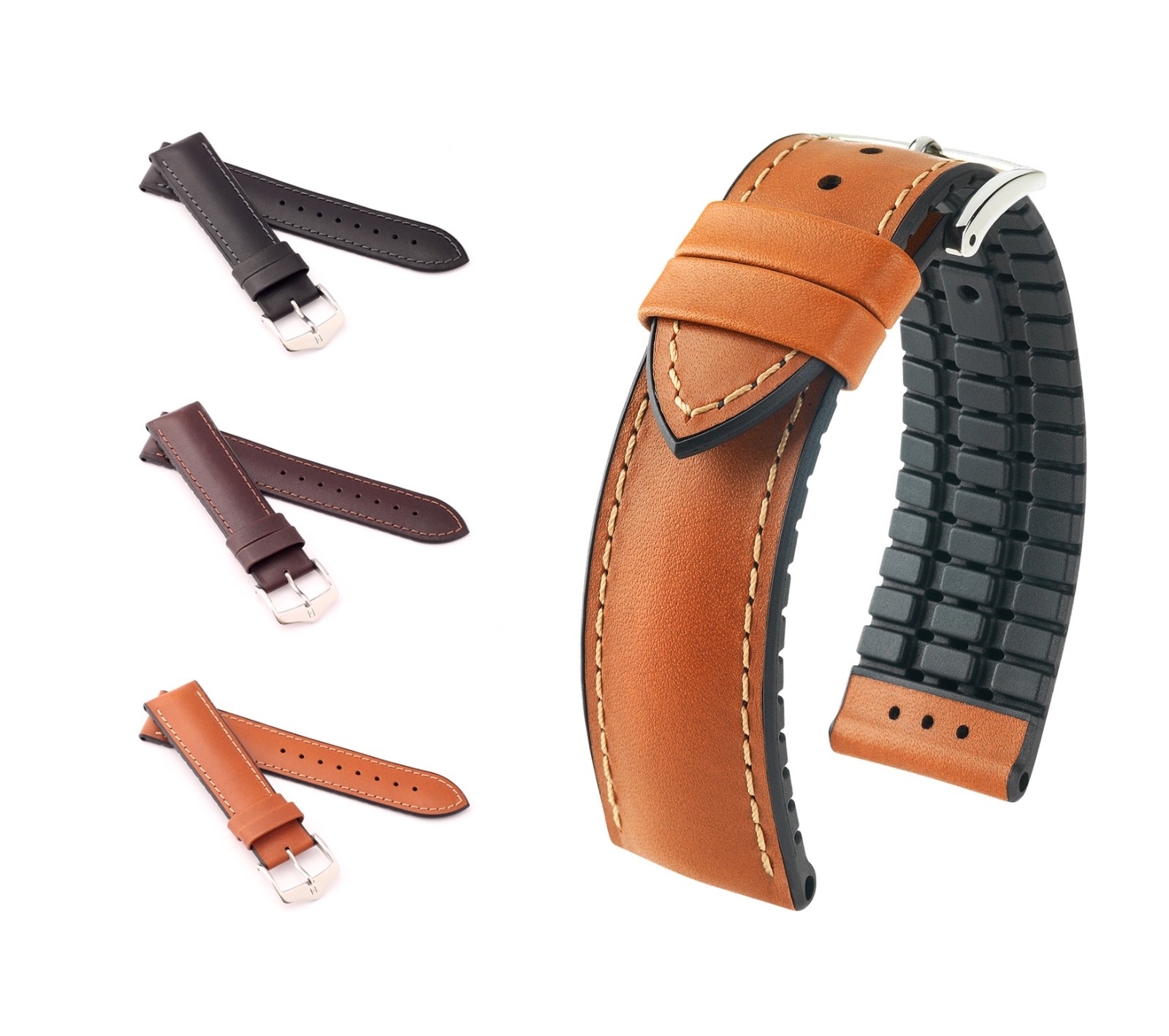 HIRSCH Performance Watch Band “James”, 18-22 mm, 3 colors, new!