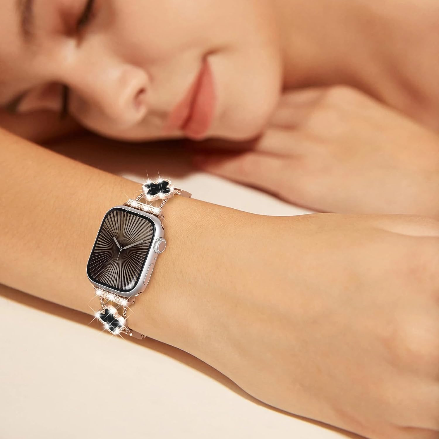 Leather Band Compatible with Apple Watch Bands for Women 42Mm 44Mm 45Mm 46Mm 49M