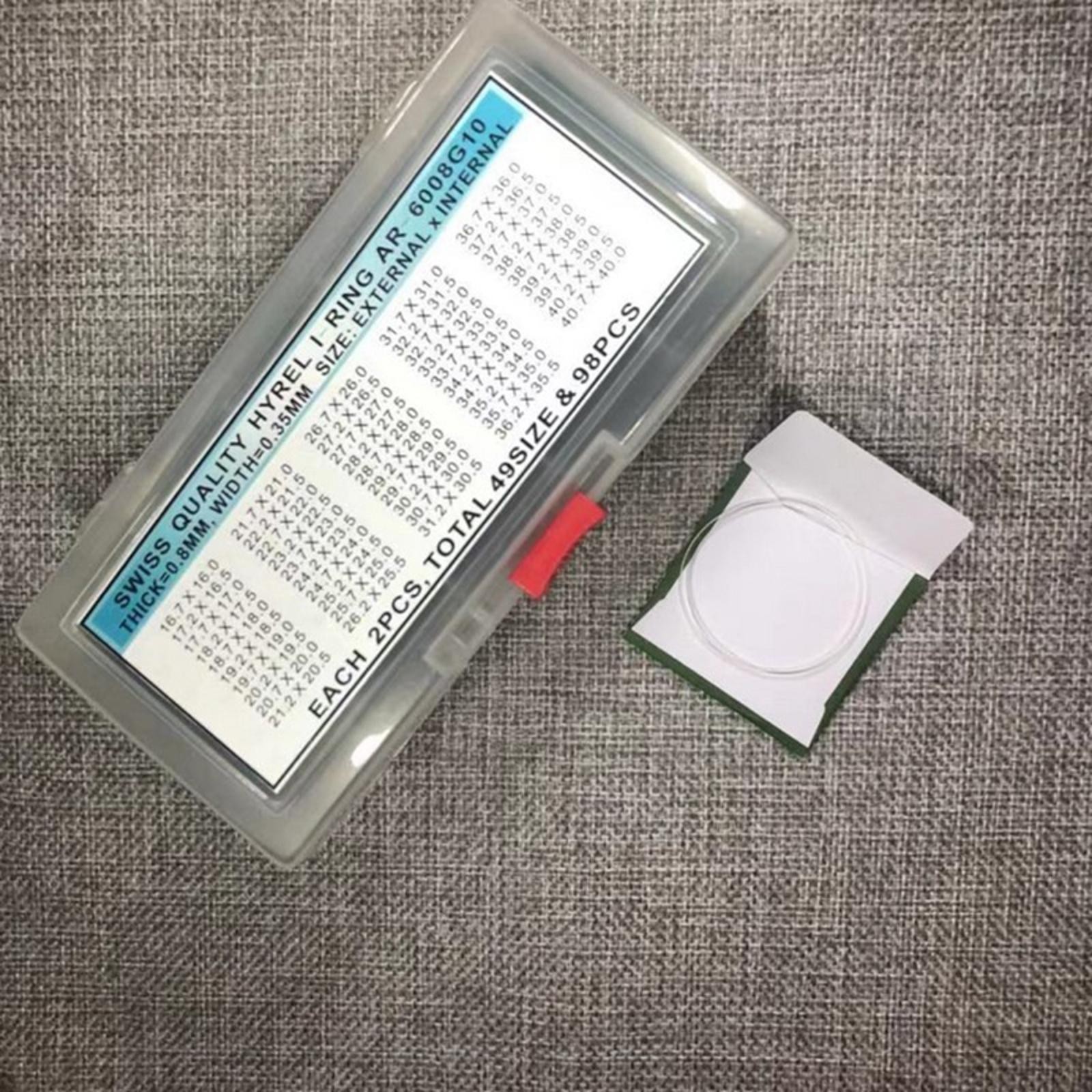 1 Box 0.8mm Watch Plastic Waterproof O-ring Gasket for 1.0mm Crystal Glass