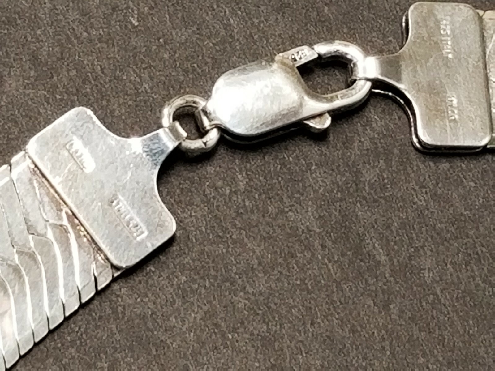 Vintage MILOR 925 Sterling Silver Wide “S” Chain Collar Necklace ITALY 18″ 50g