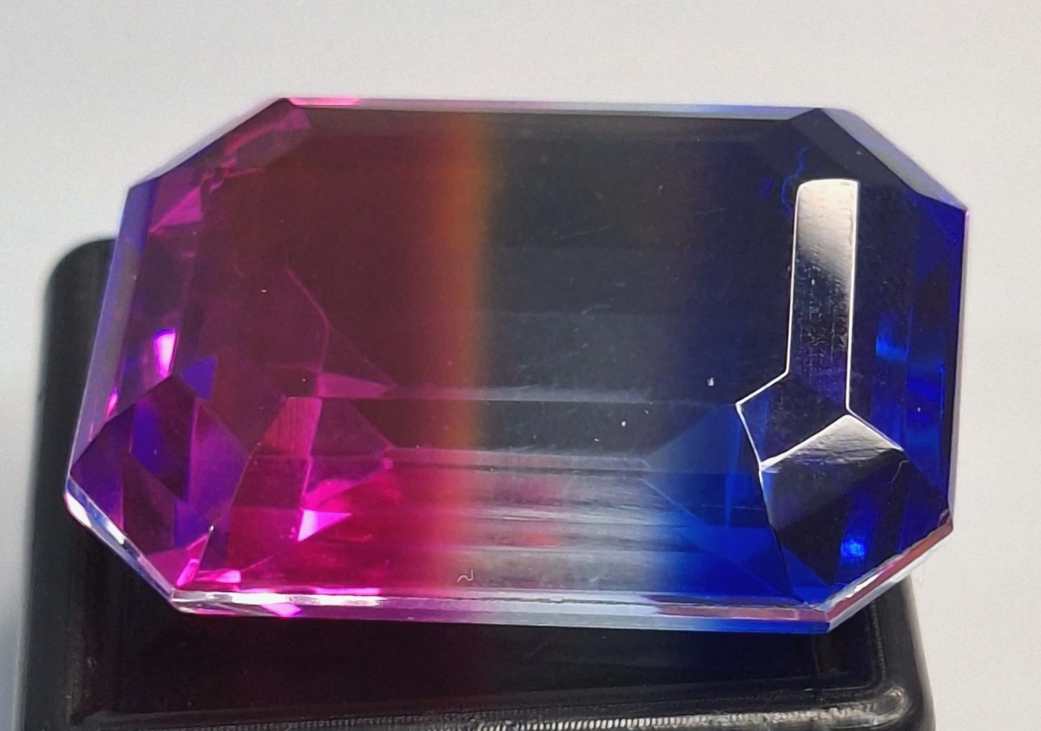 Bi-Colour Tourmaline 53-55 Ct Emerald Cut Fabulous Natural Loose Gemstone SP249