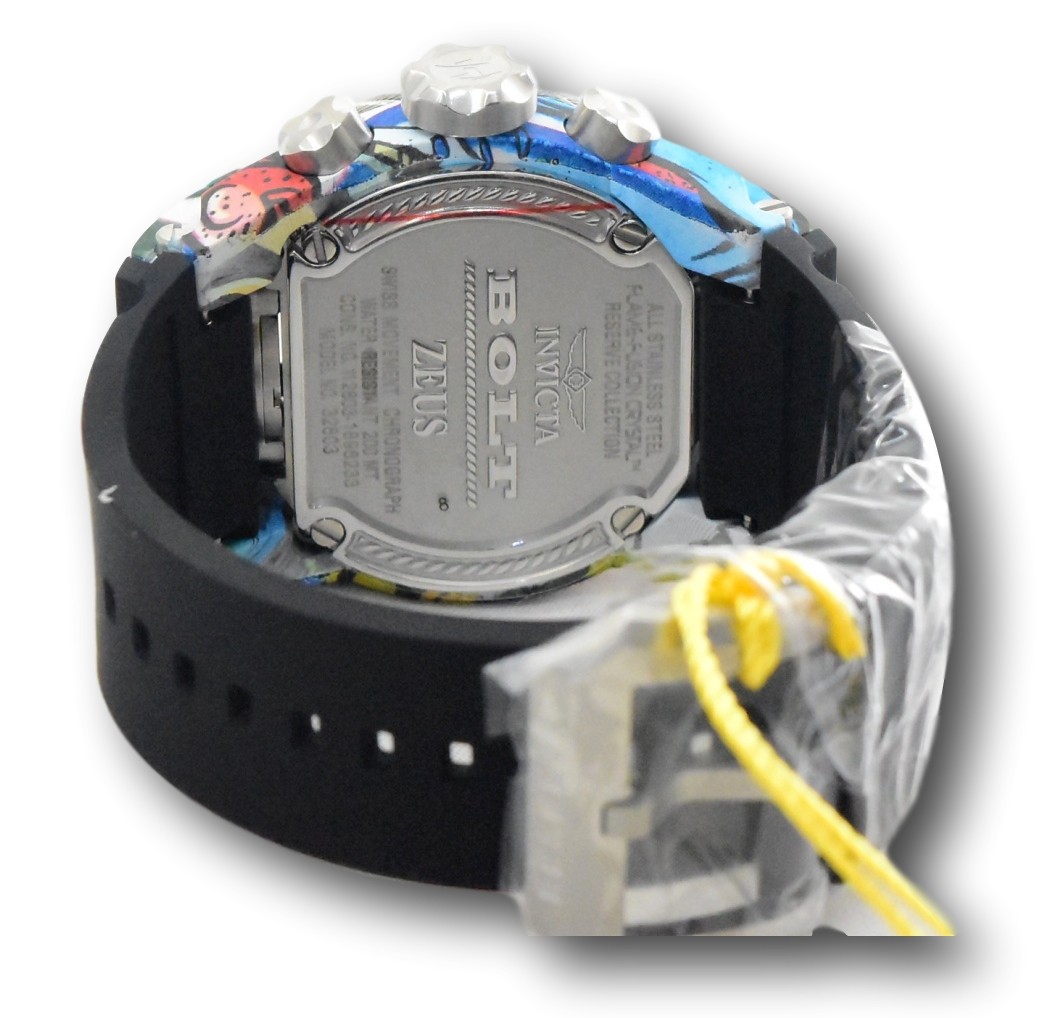 Invicta Reserve Bolt Zeus Magnum 52mm Graffiti Hydroplated Chrono Watch 32803