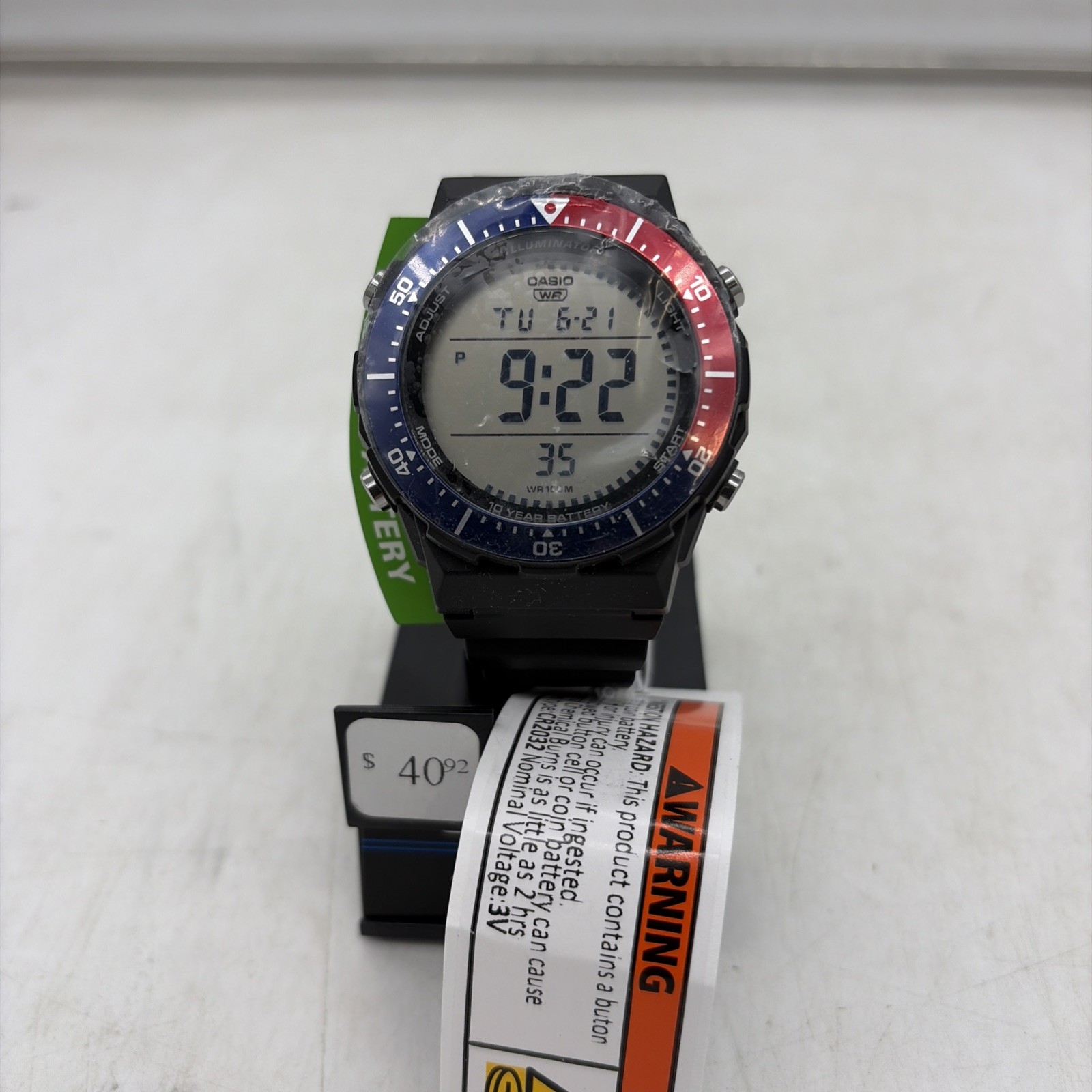 Casio Men’s Watch Dual Time Beige Digital Dial Black Resin Strap AE-1700H-1A2VCF