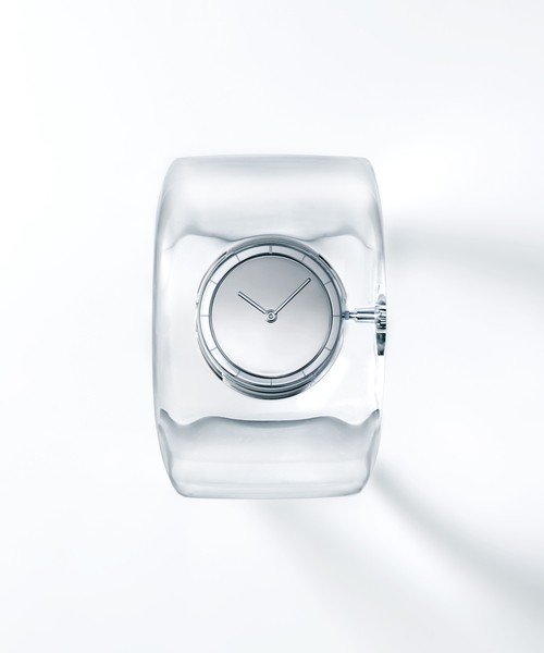 Issey Miyake O-Bold NYAS001 Clear Bangle Wrist Watch Unisex Transparent New Box