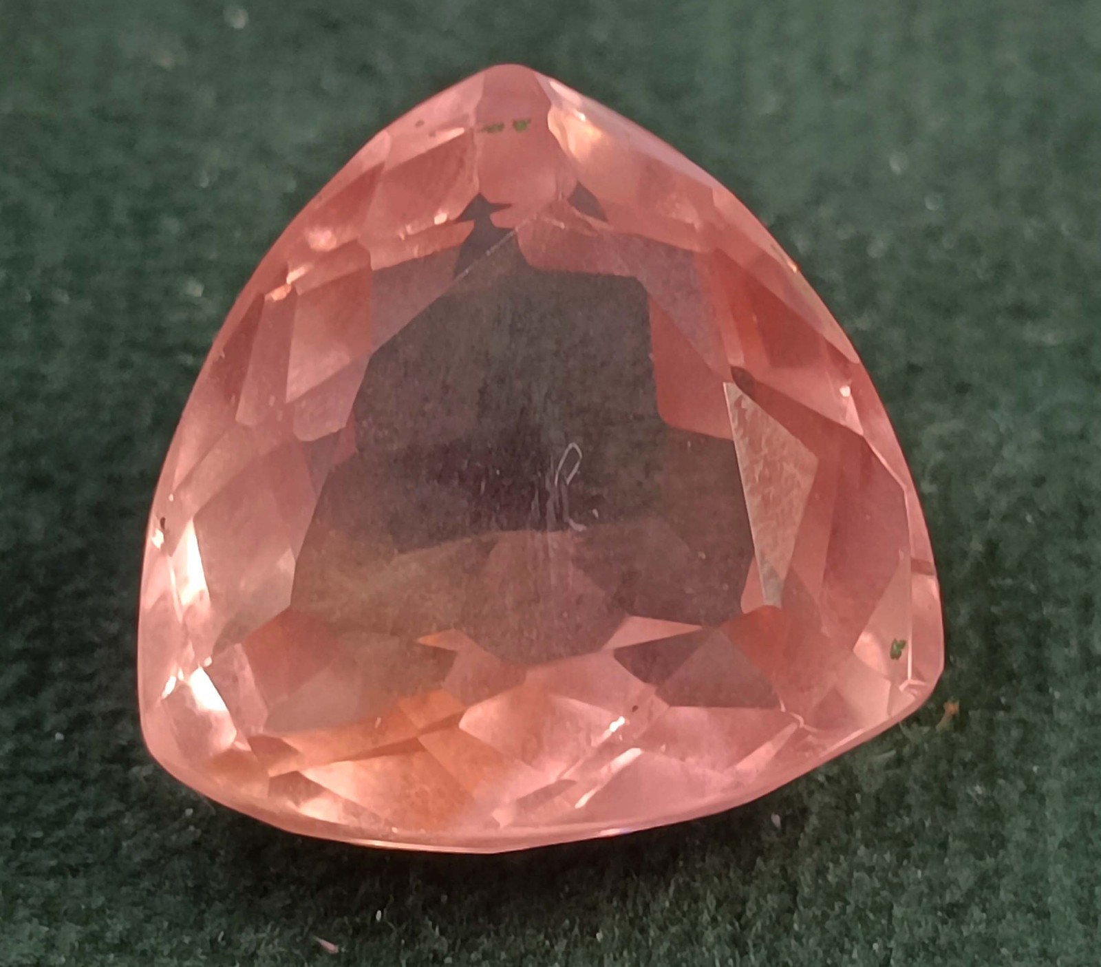 Mind Blowing Quality 15 Ct Natural Peach Sapphire Trillion Shape IGL Gems 6MHB