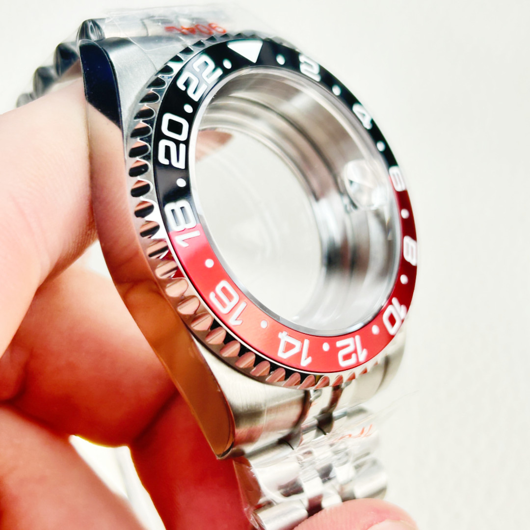 40mm Brushed Sub GMT 20ATM Coke Bezel Watch Case Mod For Nh35 Nh36 Nh34 Movement