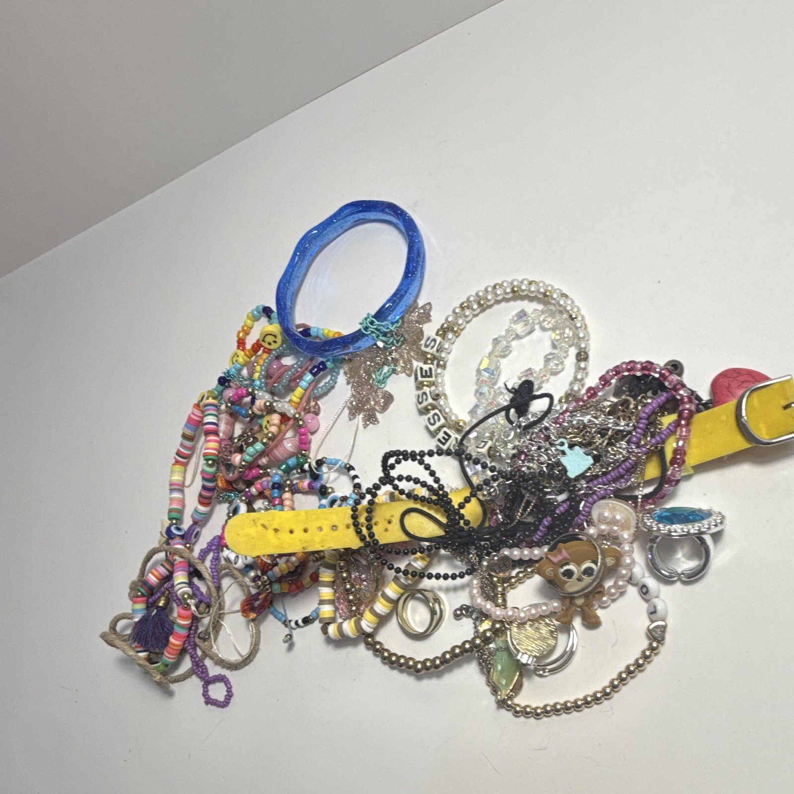 Unisex Kids Fashion Jewelry Mixed Lot Multicolor 25+ Bracelets Necklaces Charms