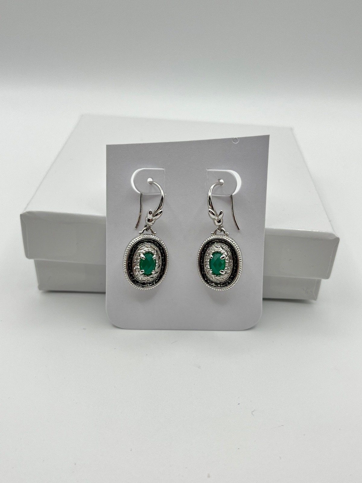 Gabriel & Co. Sterling Silver Green stone Earrings