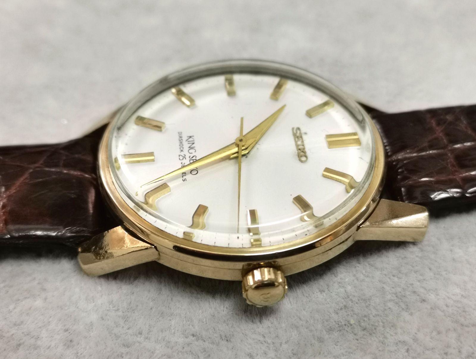 OH Completed KING SEIKO 44 2000 Second Model Early Shield Medallion 1960s GF Man