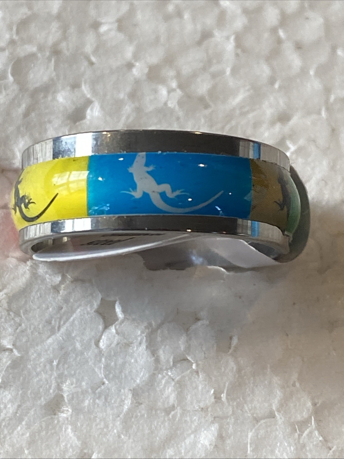 Stainless Steel Fashion Lizard Design Ring Size 7.75