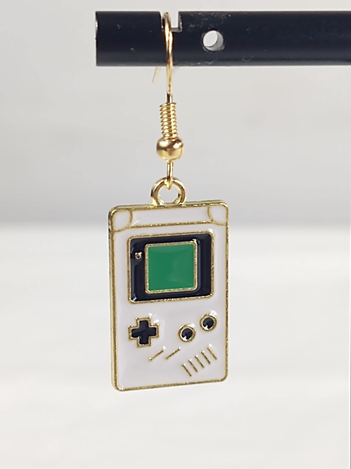Drop Dangle Pierced Earrings Retro Vintage Handheld Video Game Gameboy Jewelry