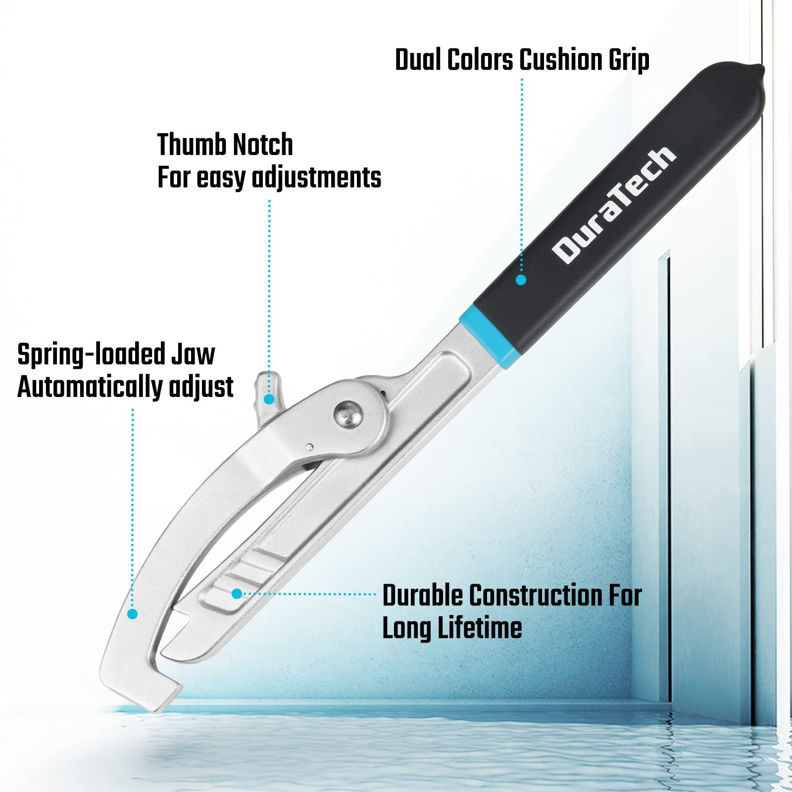 DURATECH Sink Strainer Lock Nut Wrench, Black