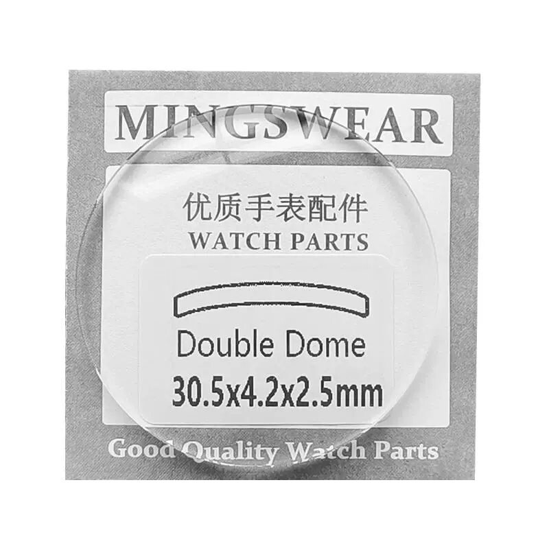 1.0/1.2/1.5/2.0/2.5mm Thick Double Dome Mineral Watch Glass Crystal 18-60mm