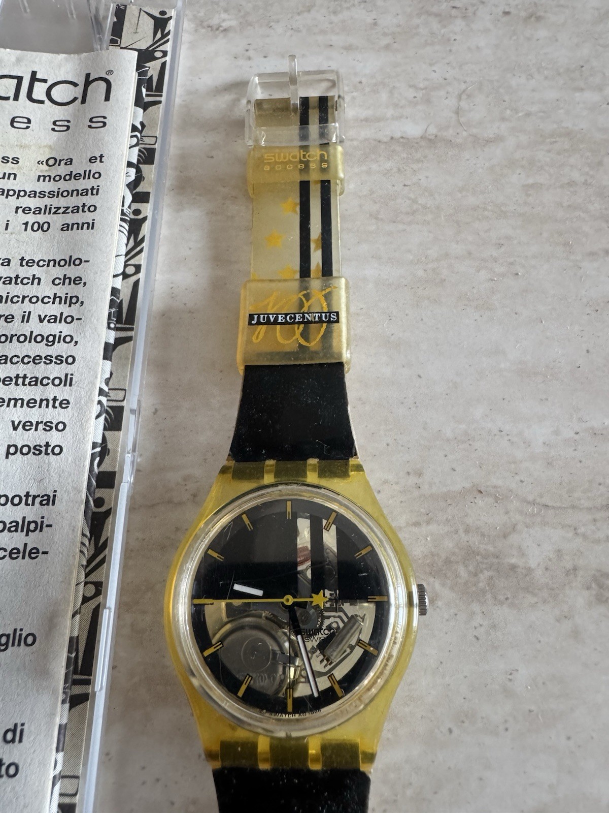 1997 Juventus Centenary Limited Edition Swatch Watch In Collectible Box