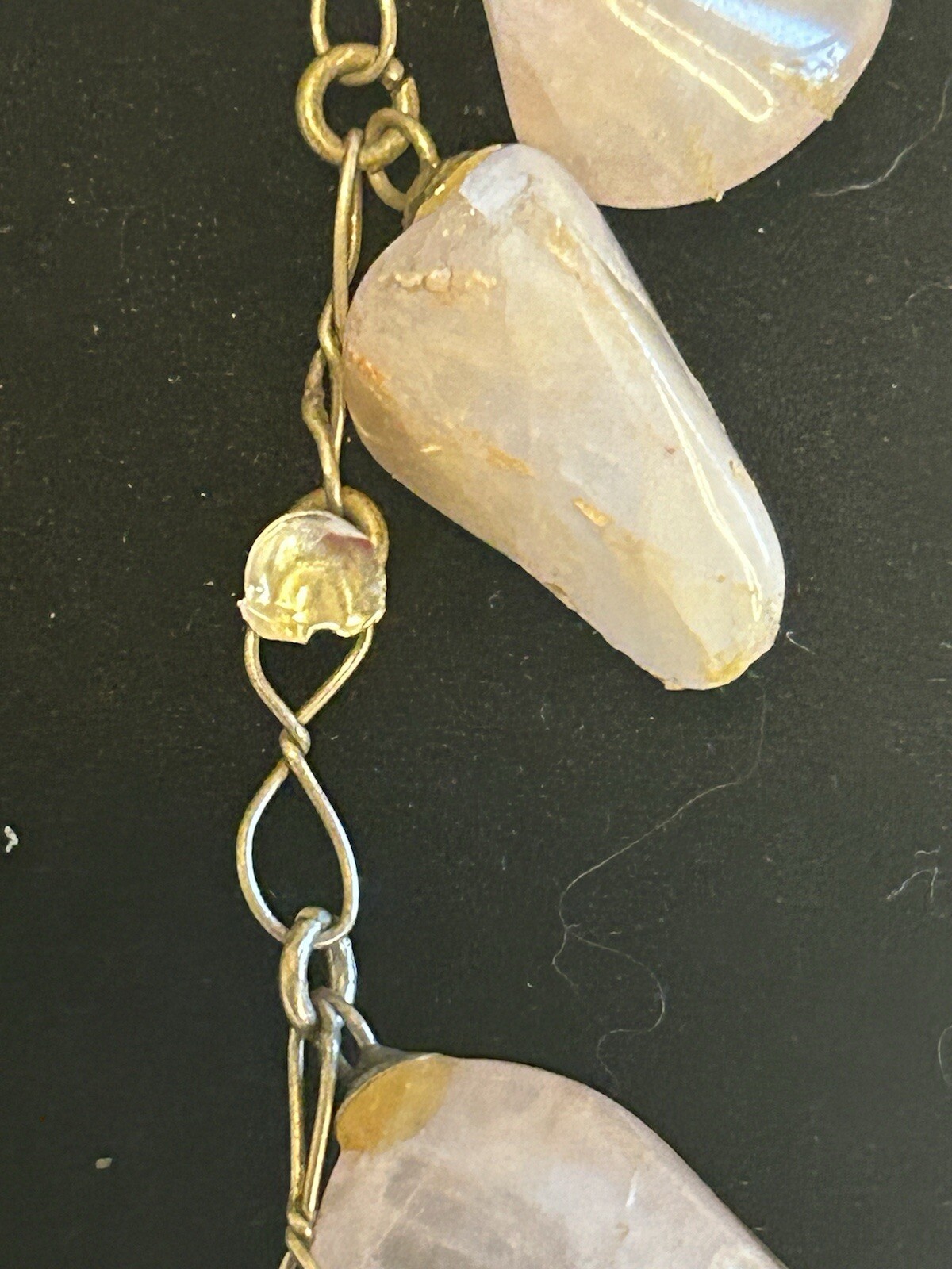 RARE One Of A Kind ROSE QUARTZ Necklace 18in Varying Stone Size/Shape 114g *See