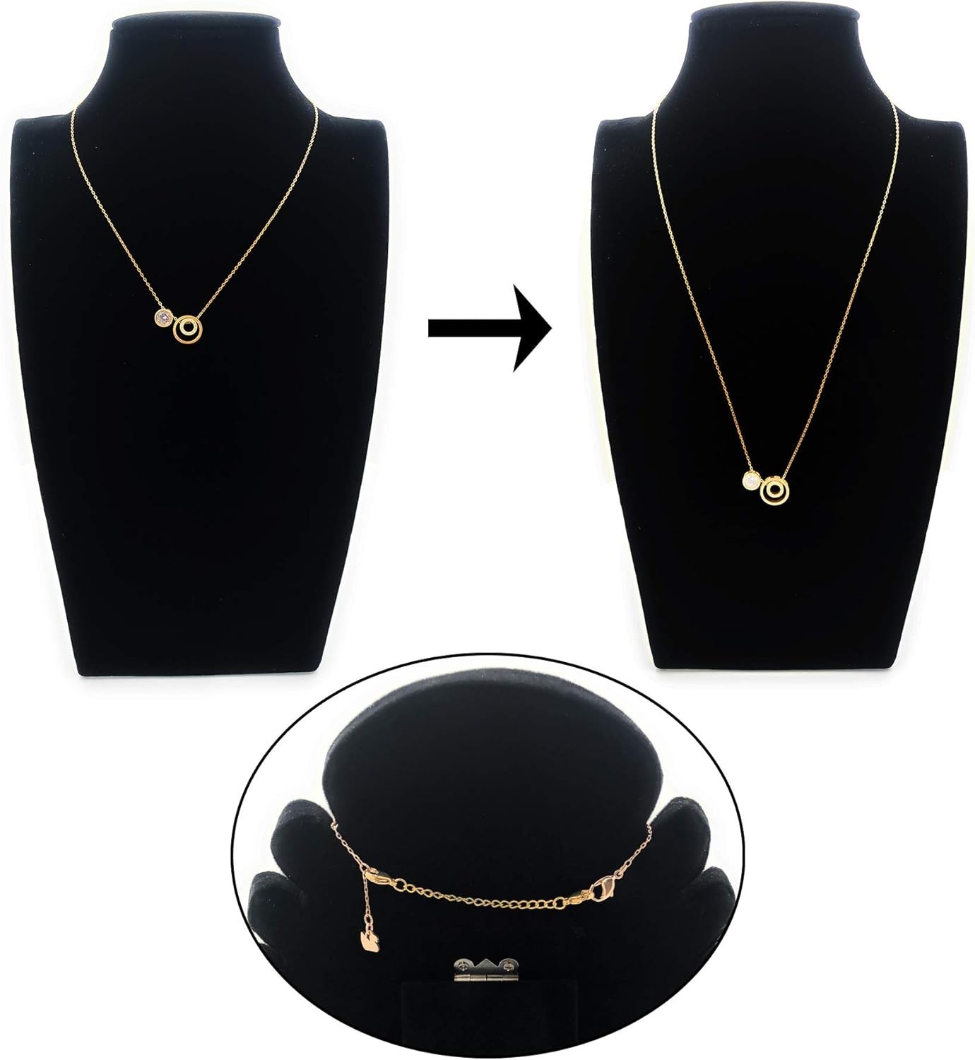Stylish 8 Pc Gold & Silver Extender Chains for Necklaces and Bracelets, 2-6in