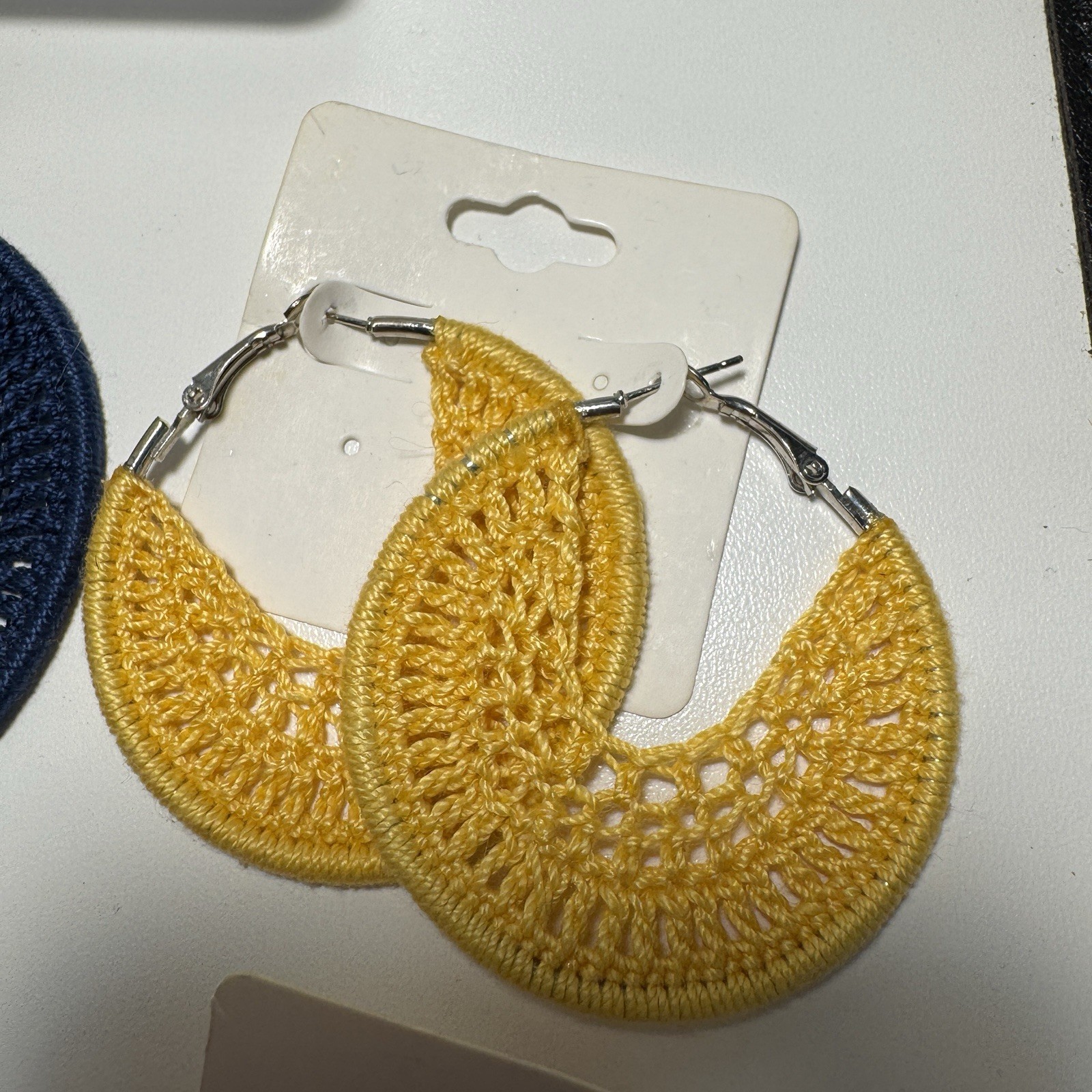 Authentic Hand-Crochet Earrings Lot 4 Pairs Made in Mexico Artisan Boho flower