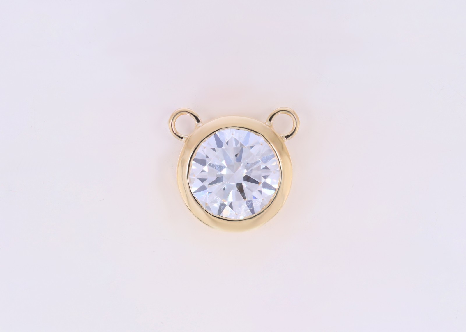0.75 Ct Round Lab Grown Diamond Pendant 14k White Gold Certified