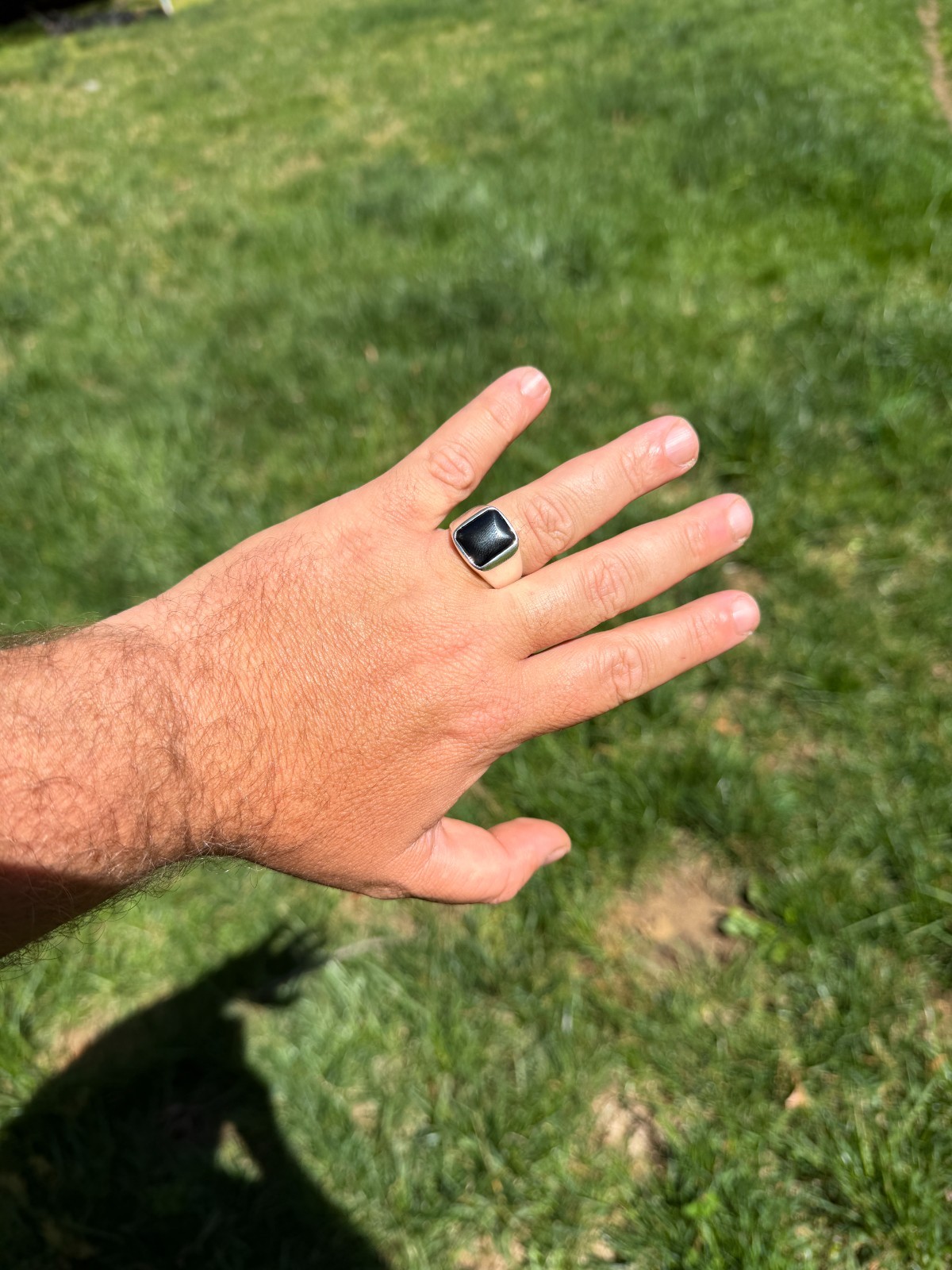 Handmade Men’s Black Onyx Ring in Real 925 Sterling Silver Natural Gem Stone