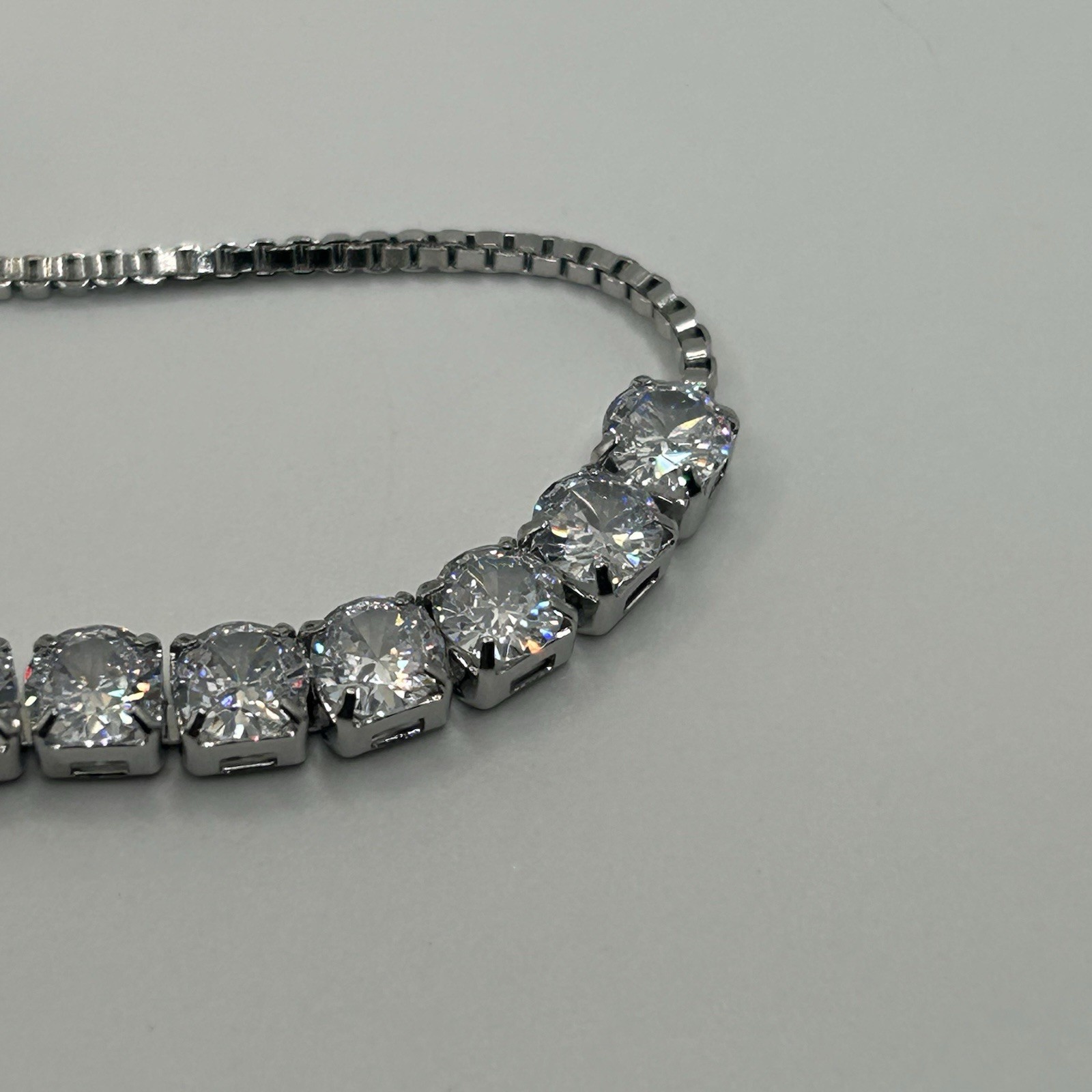 Moissanite Iced Tennis Bracelet Silver 5mm Adjustable New VVS1 D Fast Shipping