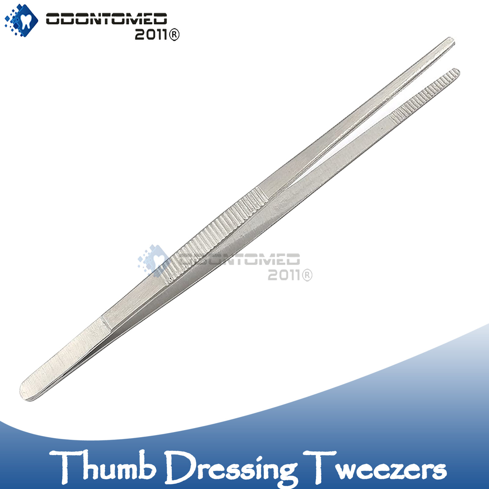 10″ General Purpose Tweezers Stainless Steel w/ Blunt Rounded Tips