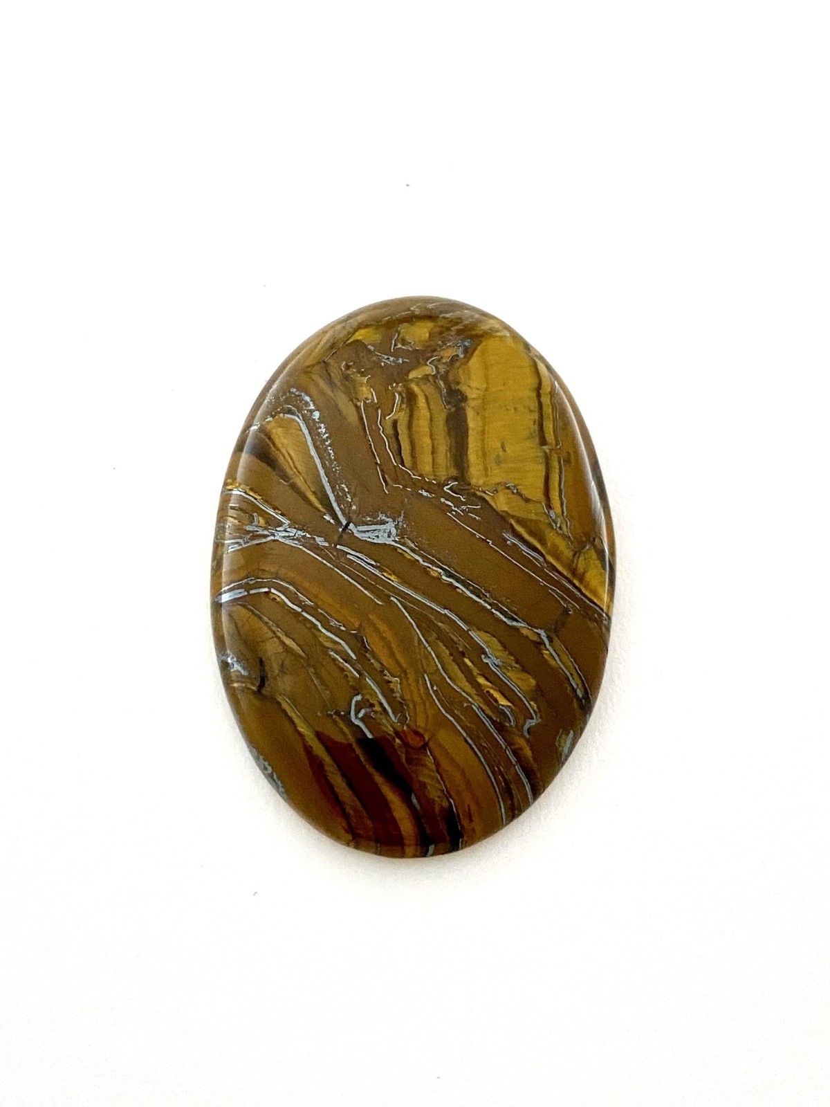 Natural Golden Brown Tiger Iron Oval Cabochon – 79.40cts