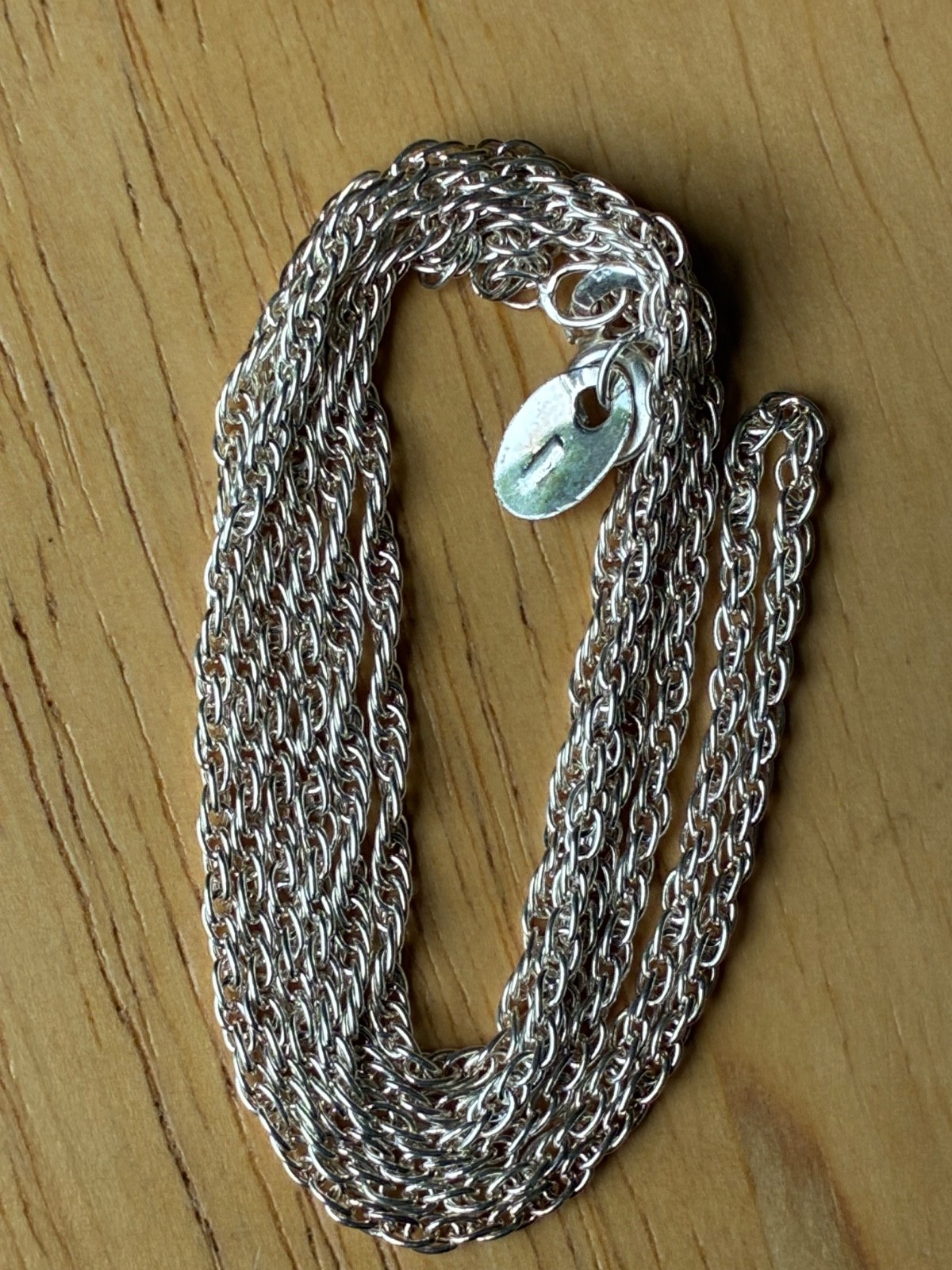 24 Inch Stamped 925 Sterling Silver 2mm Wide 4 Grams Twisted Rope Chain Necklace