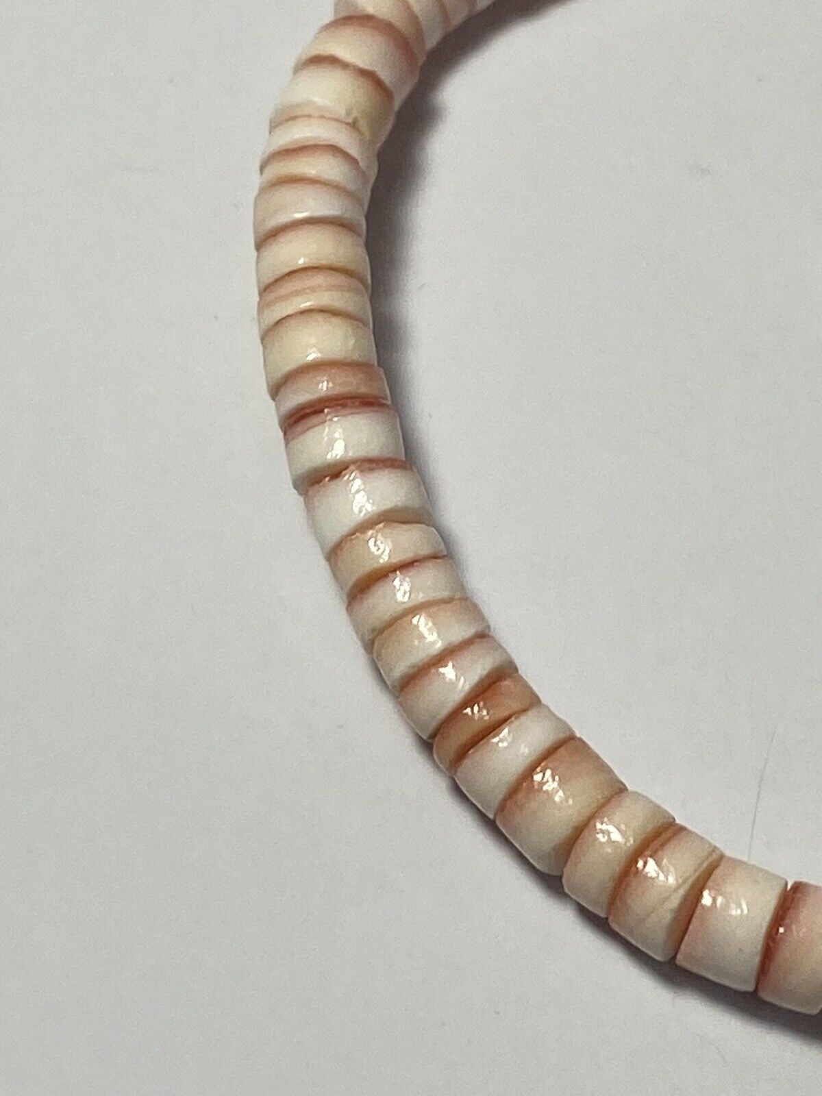Red Lip Heishi Shell Approx 5.5mm Old Stock Beads 24in Strand Vintage-Estate