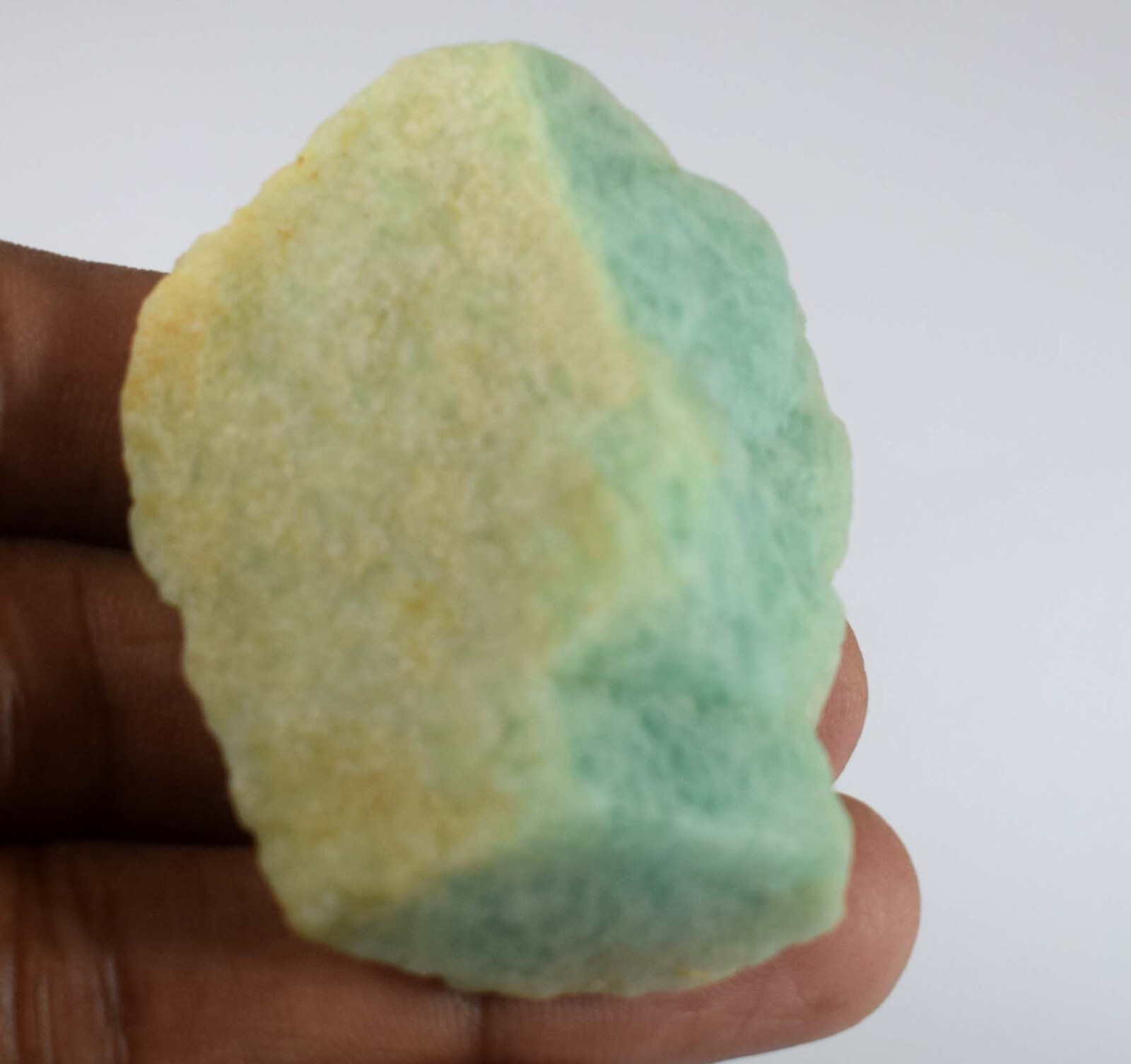 African Green Amazonite 220.05 Ct Natural Untreated Gemstone Rough Free Shipping