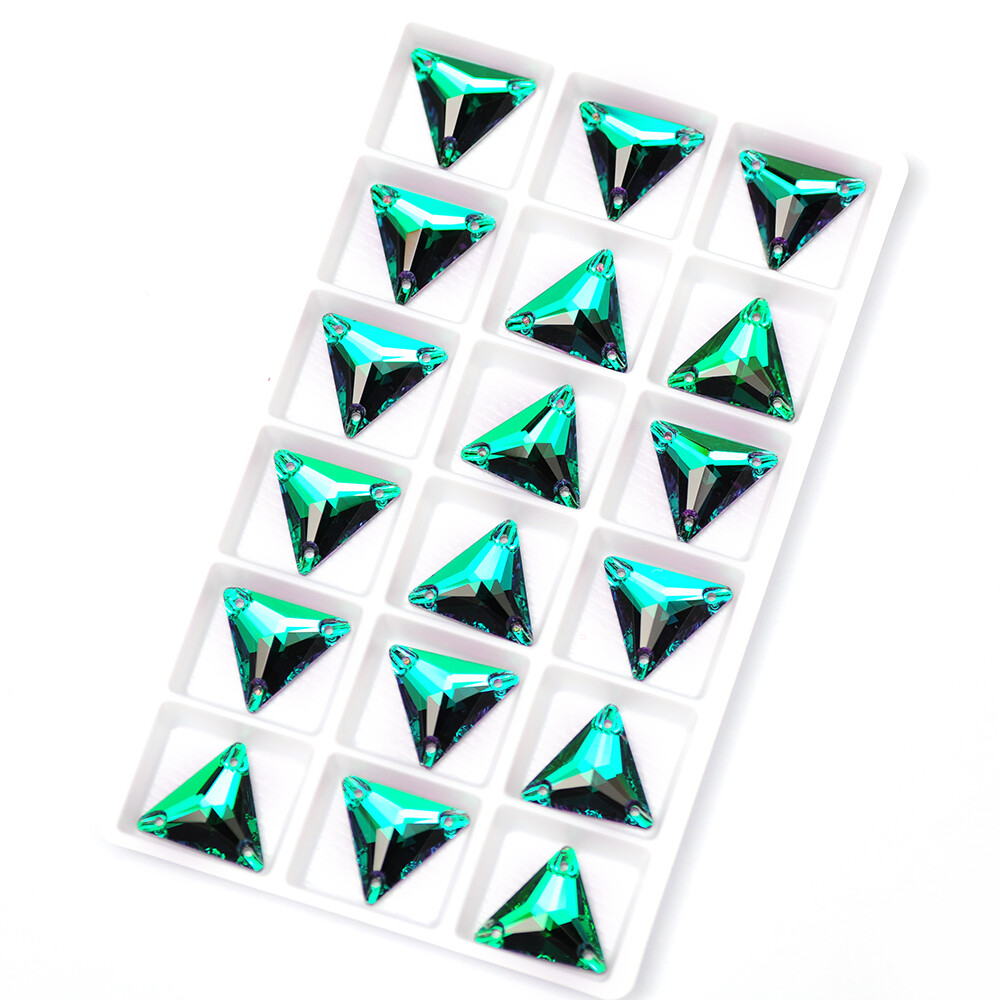 Triangle DIY Sewing Crystal Strass Sew On Stones Glass Beads FlatBack Rhinestone
