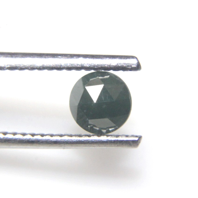 0.78Ct Rose Cut Diamond Natural Real Blue Color Round 5.34-5.36×2.92 MM