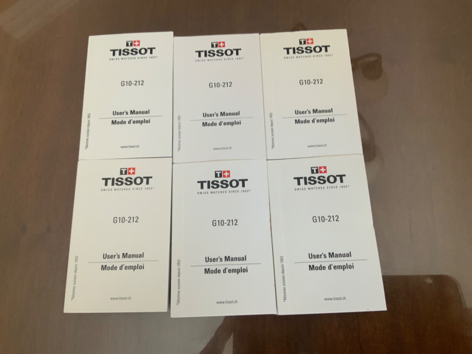 TISSOT GENUINE WATCH USER MANUAL FOR MODEL G10-212 BOOKLET