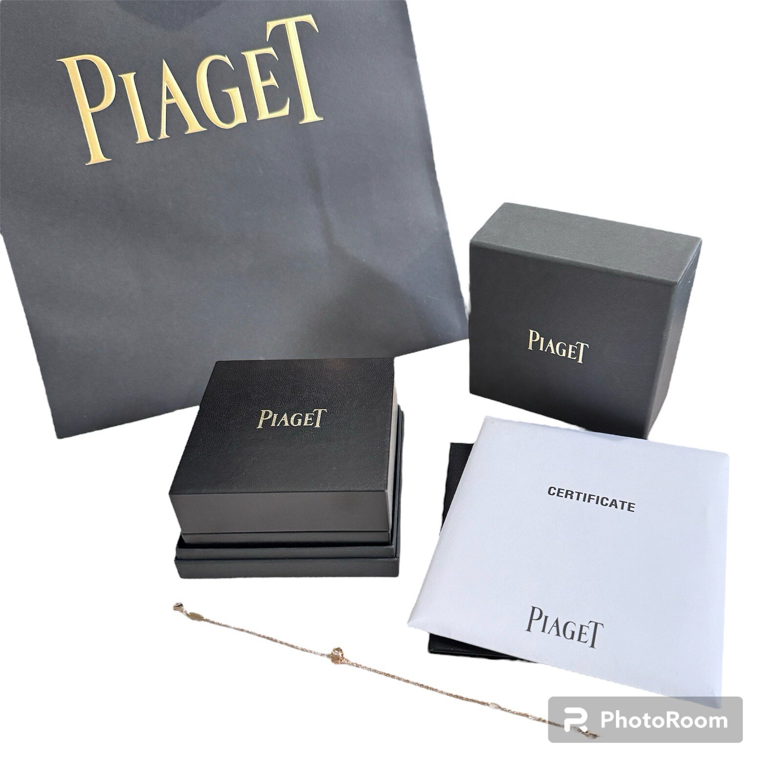 Piaget 18k Rose Gold Possession Decor Palace Bracelet with One Diamond Full Set