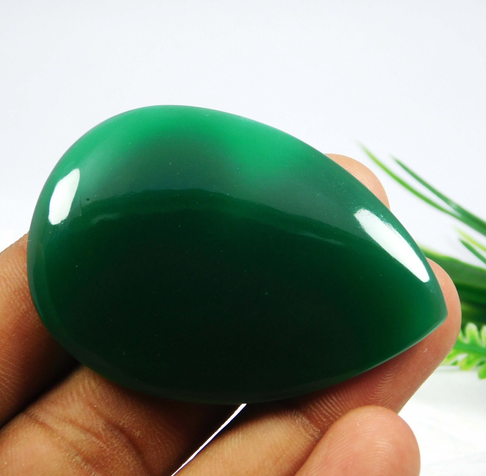 97.70 Ct Natural Green Onyx Sulemani Hakik Loose Gemstone For Jewelry Making