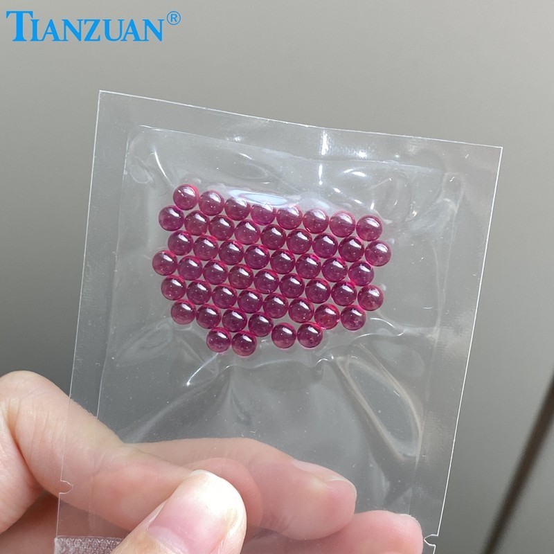 Lab-Crown Round Ruby Ball Gemstones | Multi-Size Loose Beads for Jewelry Making