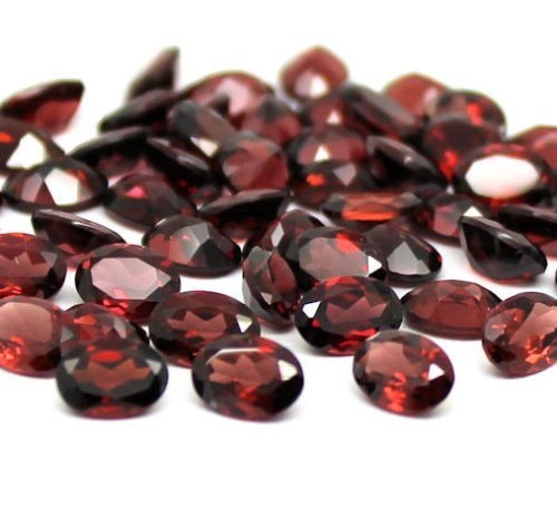 5x7mm Garnet Mozambique Natural Oval Faceted Cut Loose Gemstone