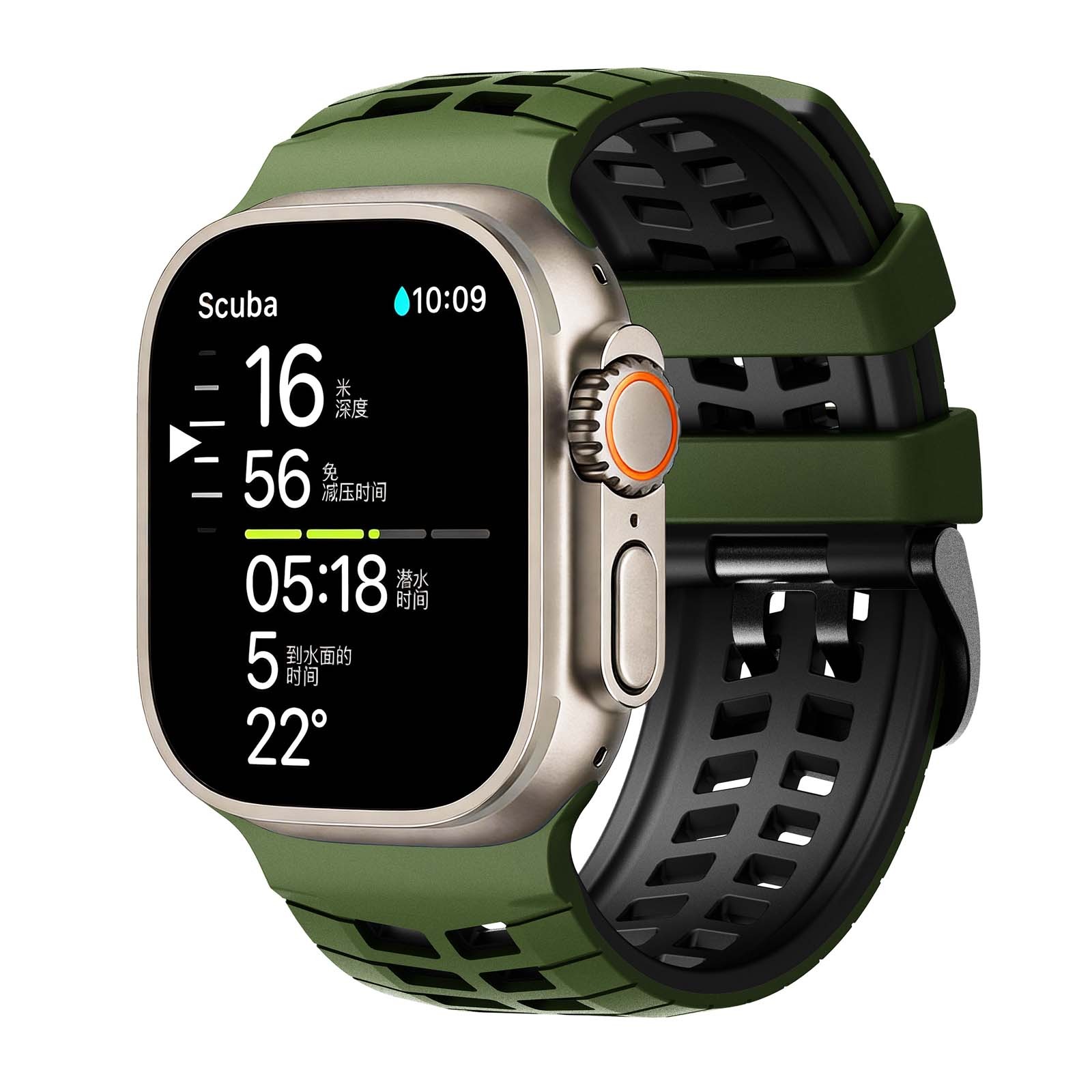 Rugged Silicone Band for Apple Watch Ultra /Series 11 10 9 8 7 6 SE Sport Strap