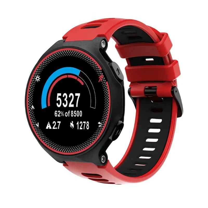 Silicone Watch Band Strap for Garmin Forerunner 220 230 235 620 630 735XT w/Tool