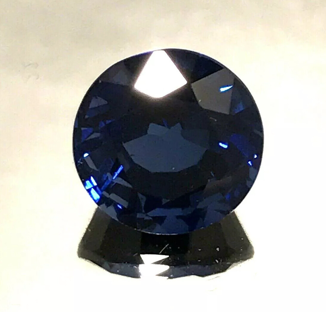 4.05 Ct Natural Blue Sapphire,excellent Round Cut , SI2 Clarity 9 mohs