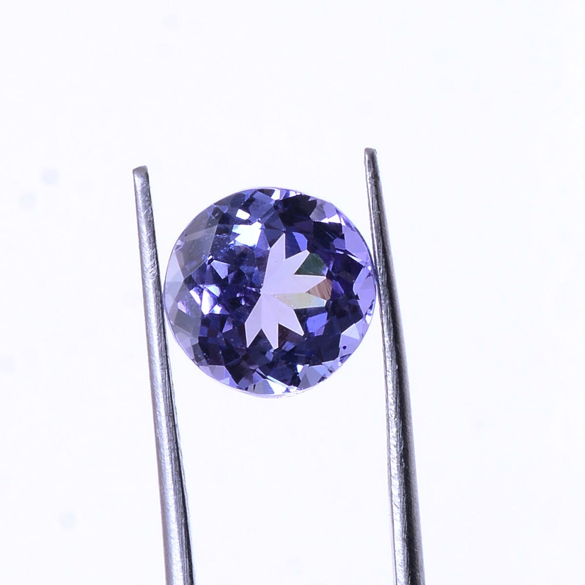 VVS Tanzanite Premium 9mm Round Cut 4.16 Cts, Rare D Block AAA Flawless Gemstone