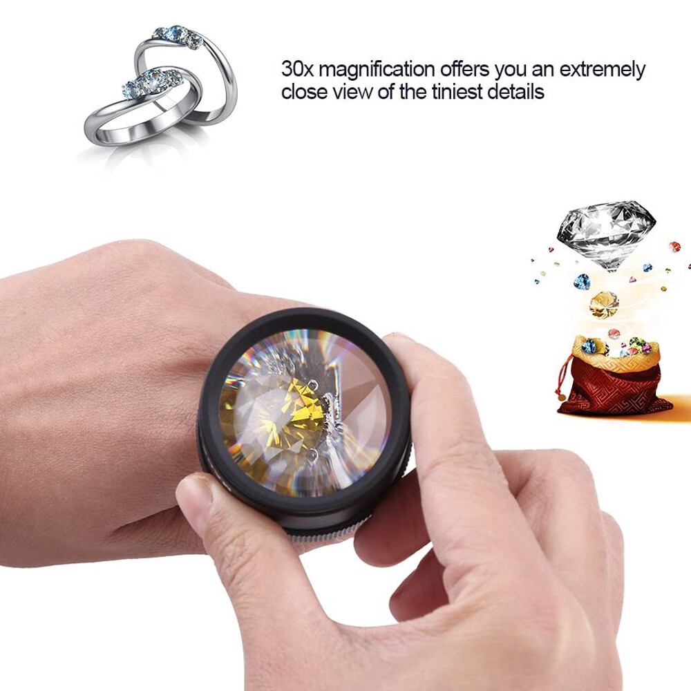 40x Magnifying Glass Eye Loop Optical Magnifier Jewelry Watch Repair Tool USA
