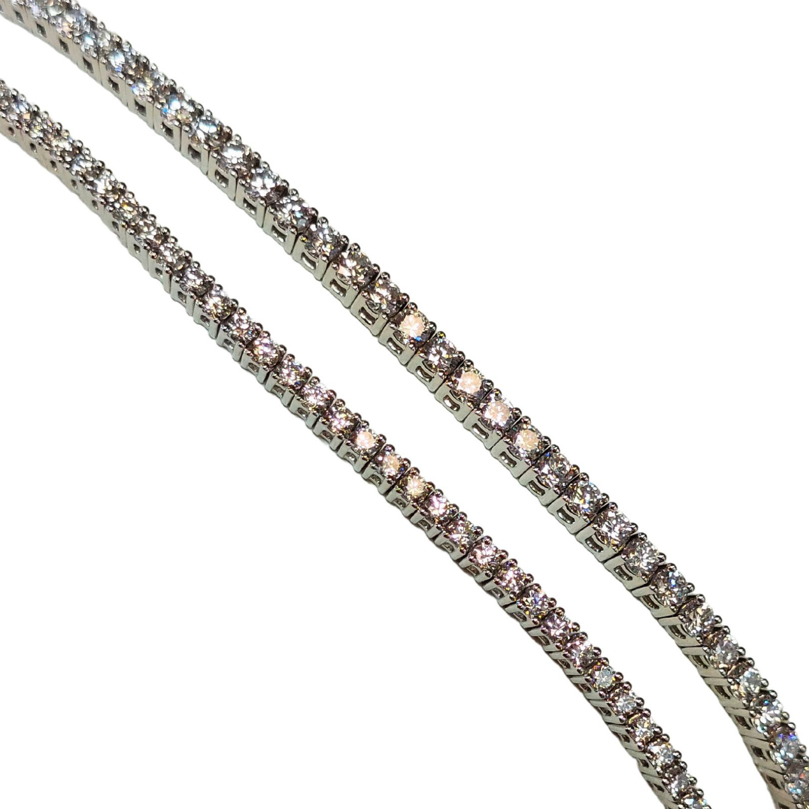 Tennis Armband 2 ct. Weissgold 18K 750 synthetisch hergestellt Brillantarmband