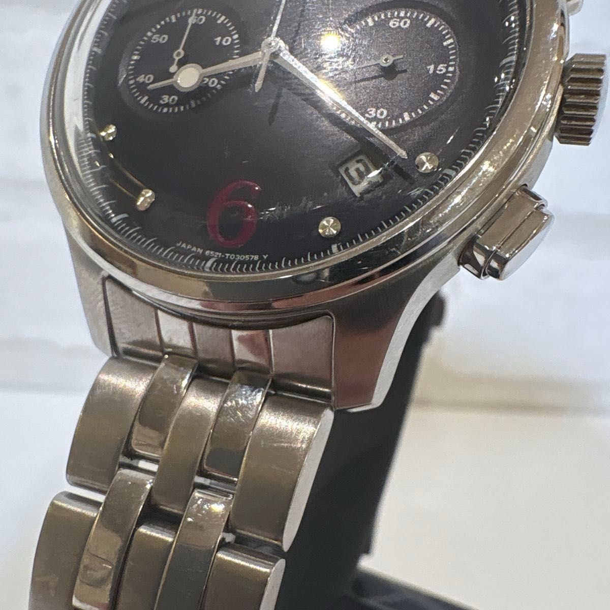 Paul Smith Chronograph Men’s Watch Black Dial Silver SS Working From Japan