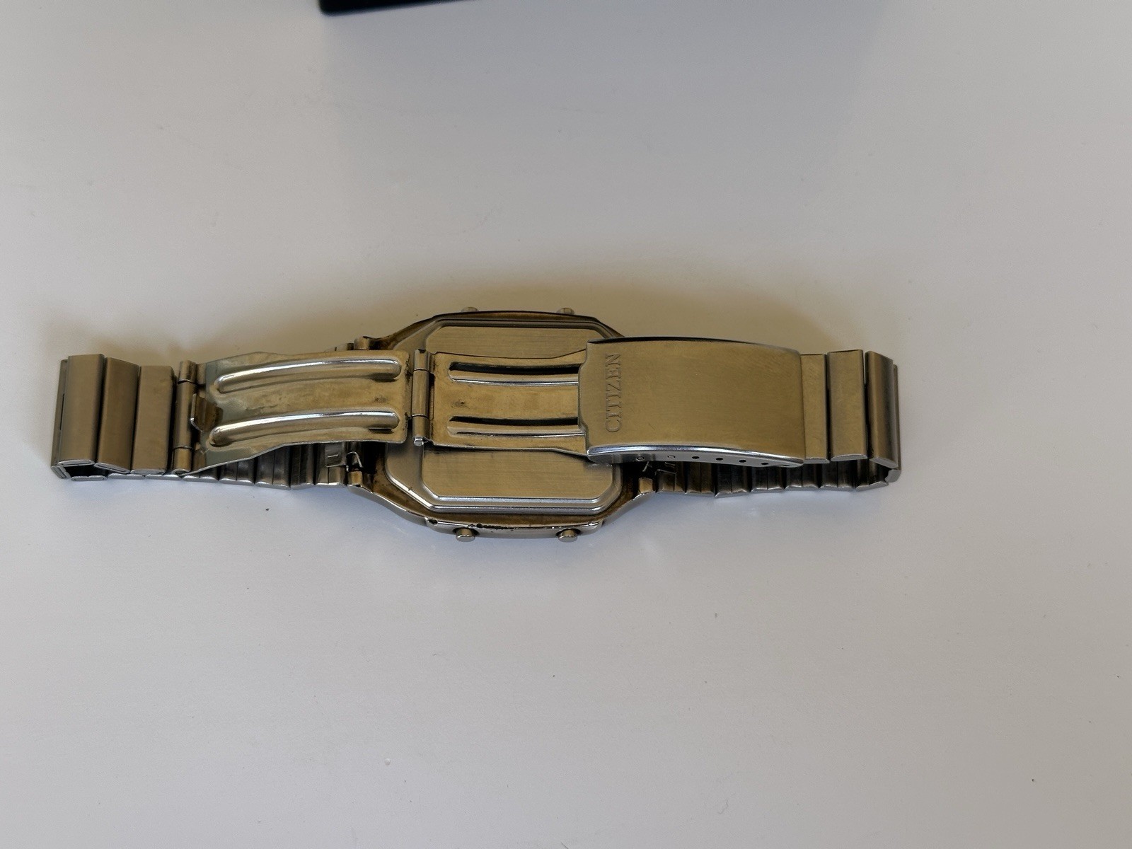 Vintage Citizen Ana-Digi Temp 8982-088549 Watch 35mm Chronograph Temperature Box