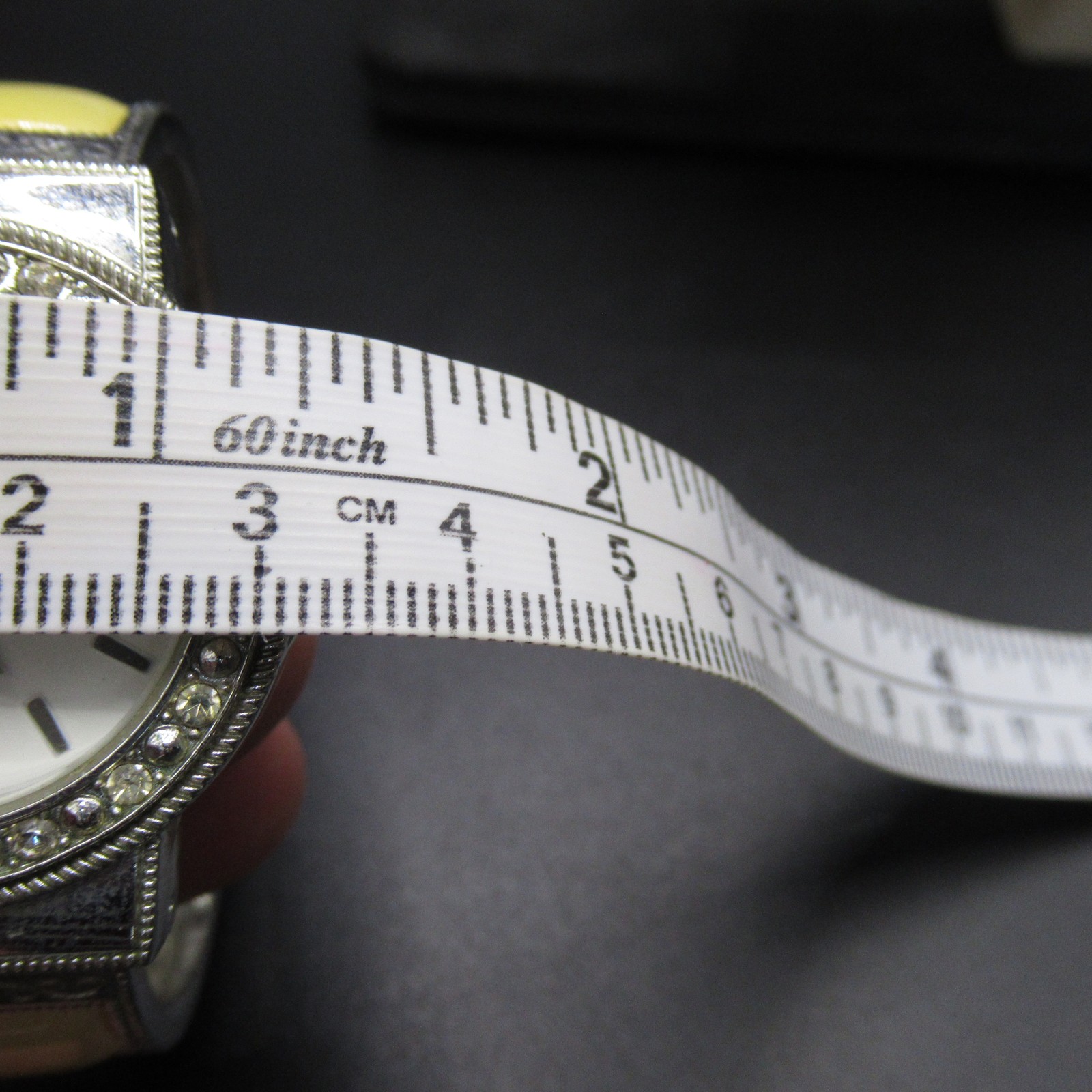 Studio Time Women’s Quartz Bangle Cuff Watch Silver Tone Clear Rhinestones