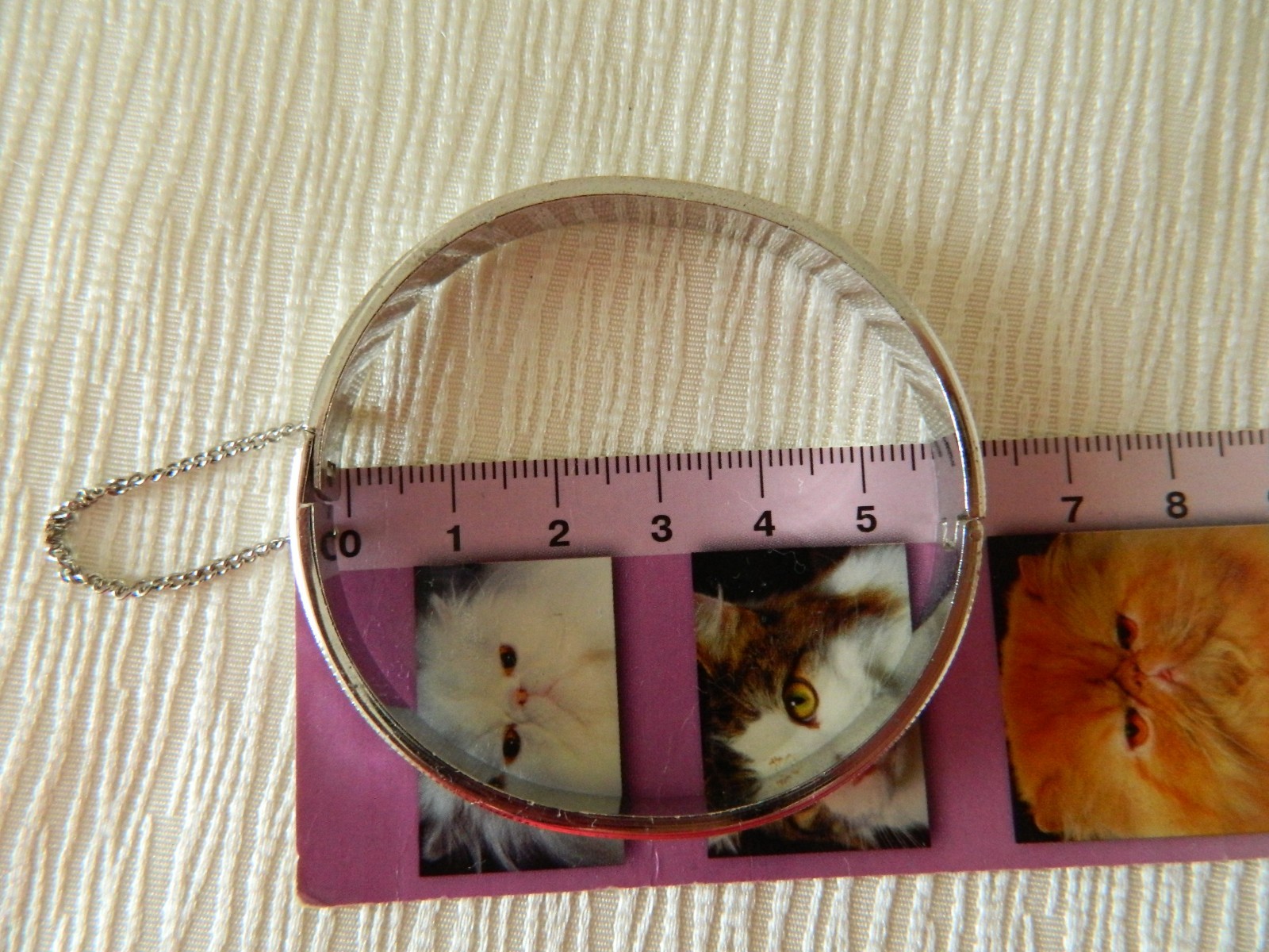 Vintage BRACELET Bangle ETCHED Silver Color With Safety Chain Jewelry