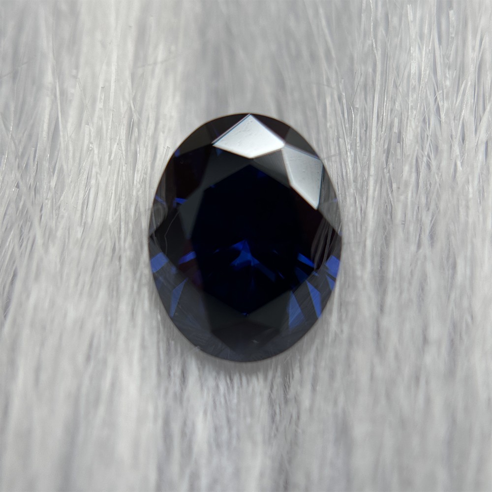1PCS 2x3mm-12x16mm Oval Shaped GRA Certificate Sapphire Color Loose Moissanite