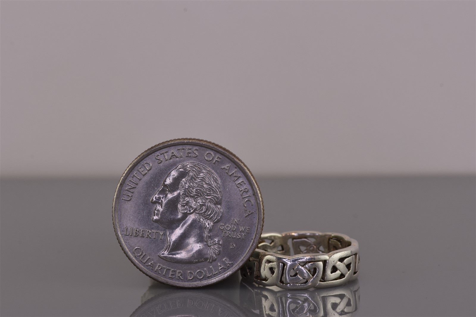 Peter Stone Sterling 6mm Silver Celtic Openwork Band Ring 925 Sz: 6