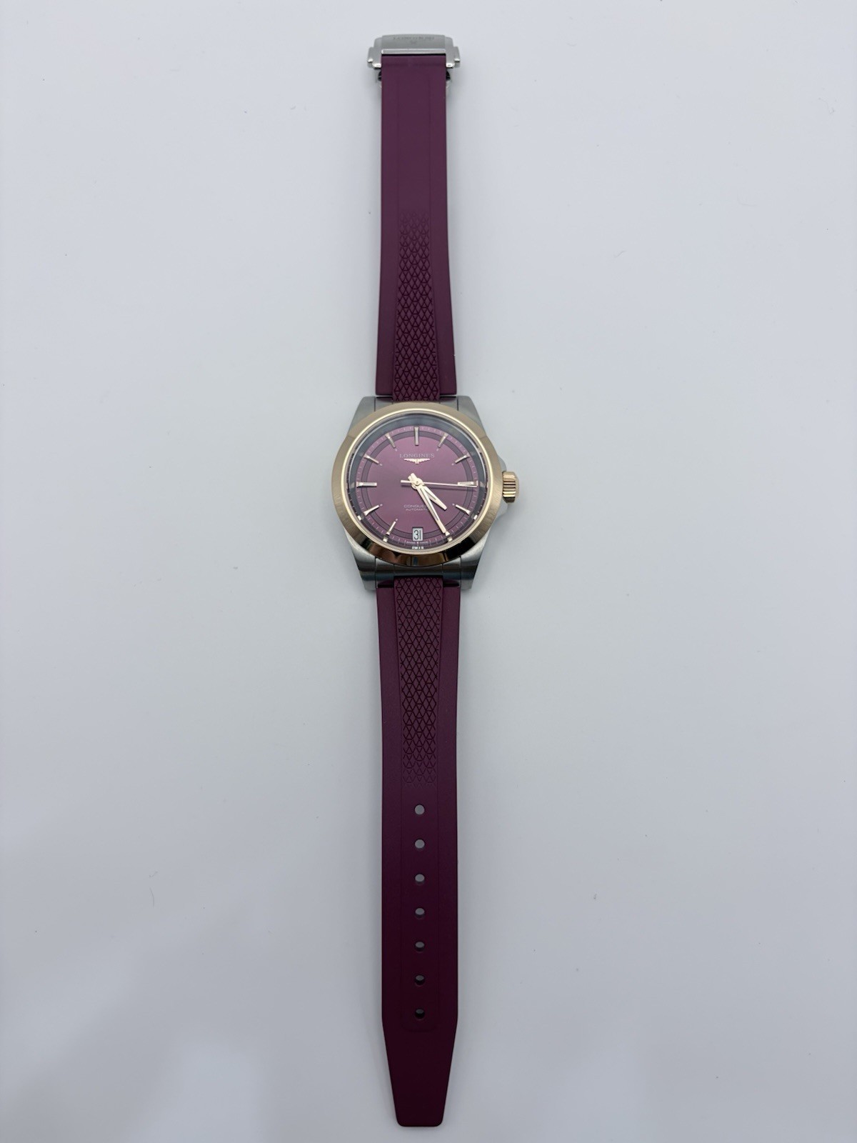Longines Conquest Automatic Purple Dial Ladies Watch