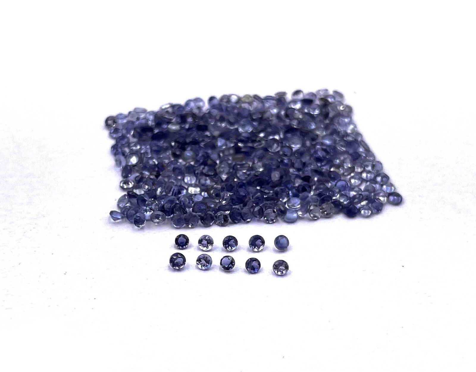 Natural Iolite Round Cut Loose Gemstone Lot 100 Pcs 1.50 MM